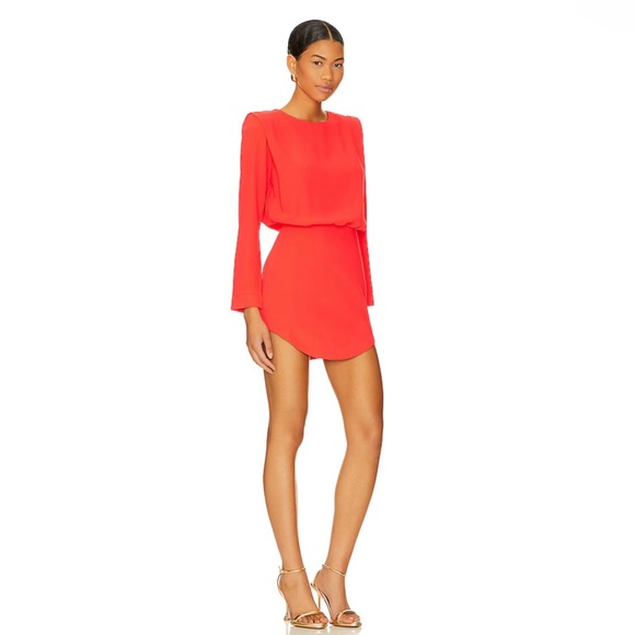 Amanda Uprichard Baldwin Mini Dress in Crimson - Picture 1 of 5